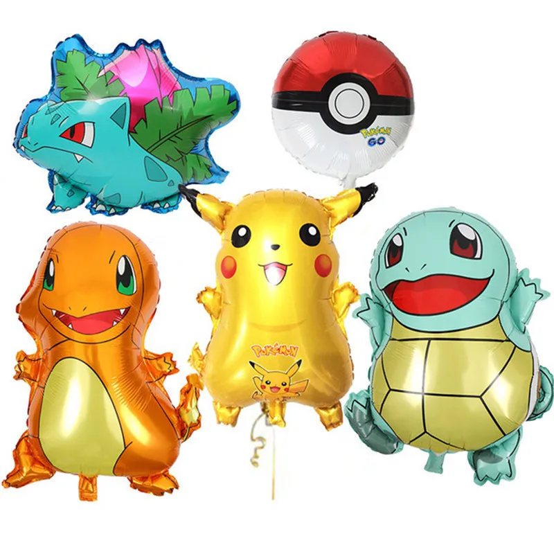 

Cartoon Pikachu Poke Ball Aluminum Film Balloon Pokemon Go Pokemon Balloon Set
