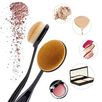 

10Pcs Soft Makeup Brush Set Oval Toothbrush Shaped Foundation Contour Brush Powder Brush Eyeliner Blending Brush Cosmetic Mackup