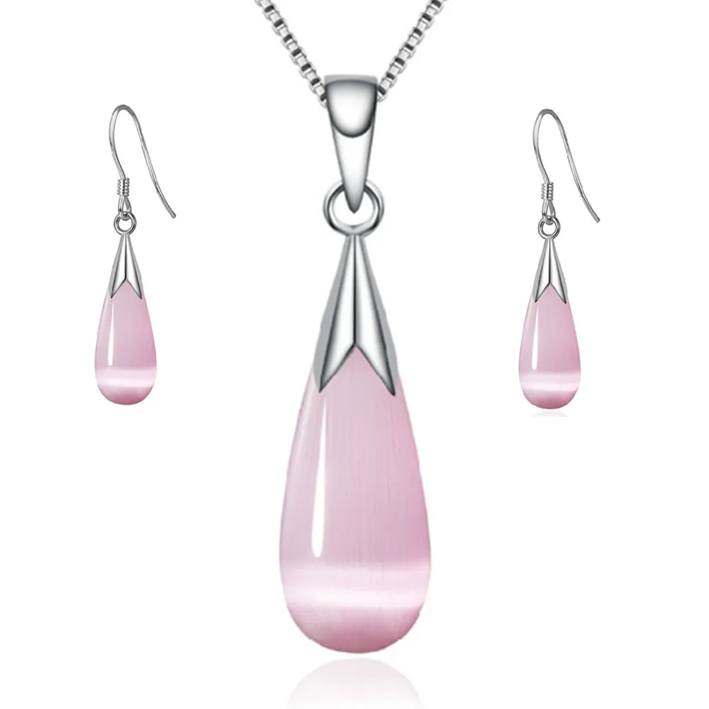 Серьги кольца с подвесками кошачий глаз N007|Ювелирные наборы| |