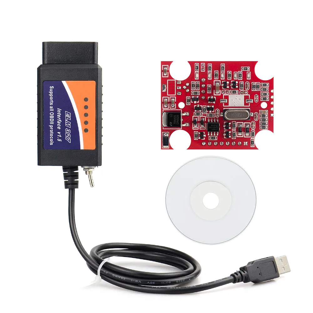 Диагностический сканер ELM327 V1.5 USB переключатель PIC18F25K80|Считыватели кодов и