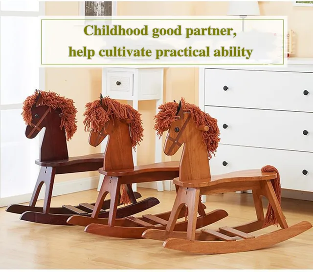 Exported The United States Ecologically Sustainable Children's Rocking Horse Baby Rocking Chair Mountain Baby's First Year Gift 2