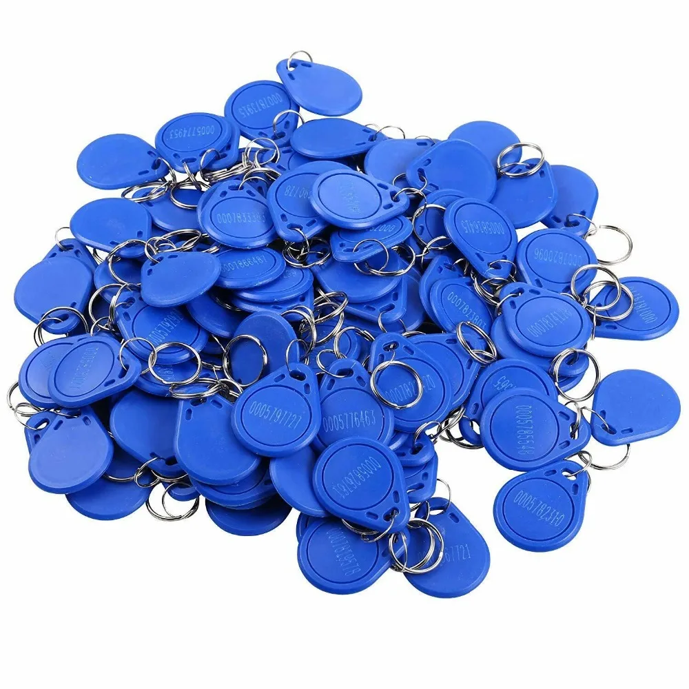 10Pcs 고품질 125KHz RFID EM4100 도어 항목 액세스 제어 ID 태그 Keyfobs 카드 전용 읽기 칩 플라스틱 K..