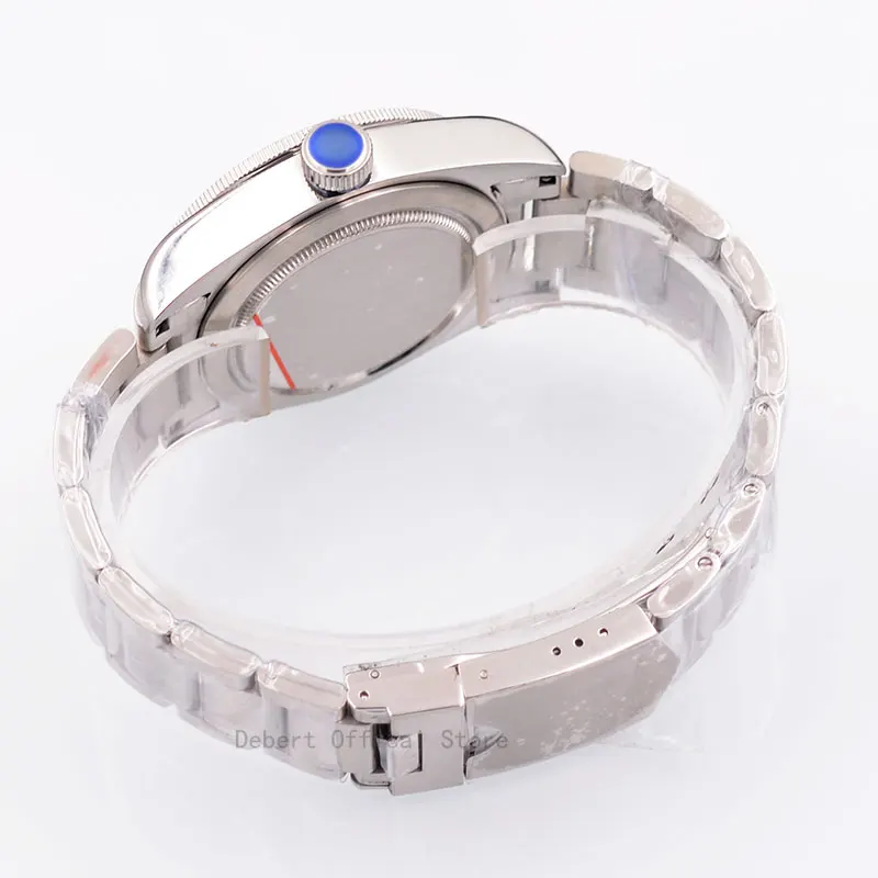 Goede Horloge Onderdelen 41mm blue Bezel Horloges Case 22mm band Messing Gecoat 316L S Stalen riem Fit ETA 2836 2824 miyota8215 821A beweging