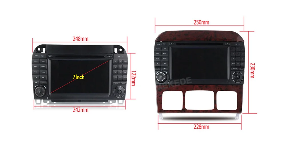 MEKEDE 2din автомобильный DVD мультимедийный плеер для Benz S Class S400 S420 S430 S500 CL600 с gps навигацией BT Радио стерео