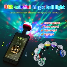 Светодиодный USB автомобильный атмосферный волшебный светильник DJ RGB Мини Красочный музыкальный звук контроль сцены диско неоновые лампы интерьерные домашние Вечерние