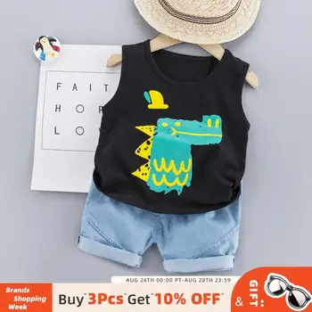 

Bear Leader Casual Boys Clothes Summer Toddler Baby Boy Clothes Cartoon Print Shirt Tops Short Pants 2Pcs Outfits Summer Clothes