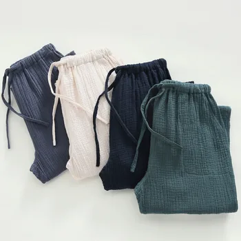 

Plus Size Cotton Soft Spring Summer Women's Sleep Bottoms Pajamas Bottoms Sleepwear Pants Loose Pajamas Women Men Pajamas Pants