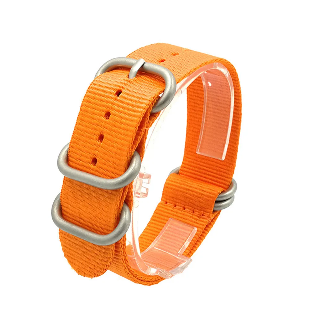 Nylon-Nato-Uhrenarmband, Edelstahl, 5 Ringe, Schnalle, gewebter Stoff, 18 mm, 20 mm, 22 mm, 24 mm – Detail 4