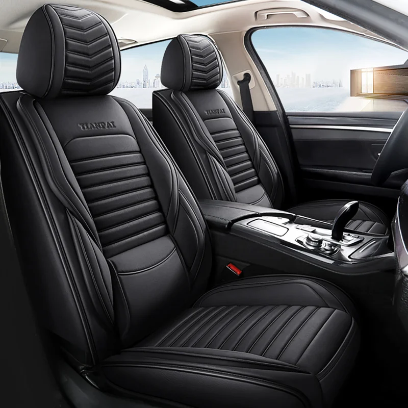 Car seat covers fit Audi A3 black/beige  leatherette full set 