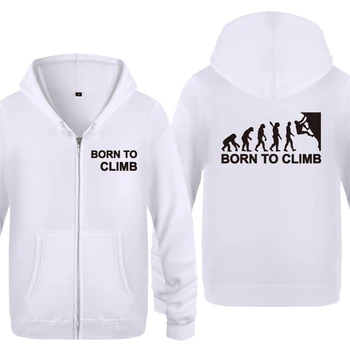 

Born To Climb Evolution Novelty Sweatshirts Men 2018 Mens Zipper Hooded Fleece Hoodies Cardigans