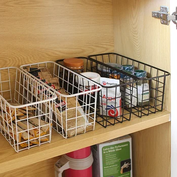 

Creative Home Free Punch Storage Basket Japanese Style Wrought Iron Wall-mounted Kitchen Finishing Bathroom Iron Rack
