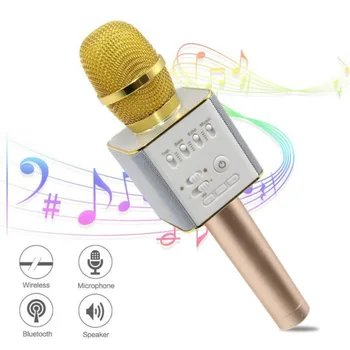 

Wireless Bluetooth Karaoke Microphone Professional Player speaker USB KTV Mic Player With Carring Case For Iphone For Androids