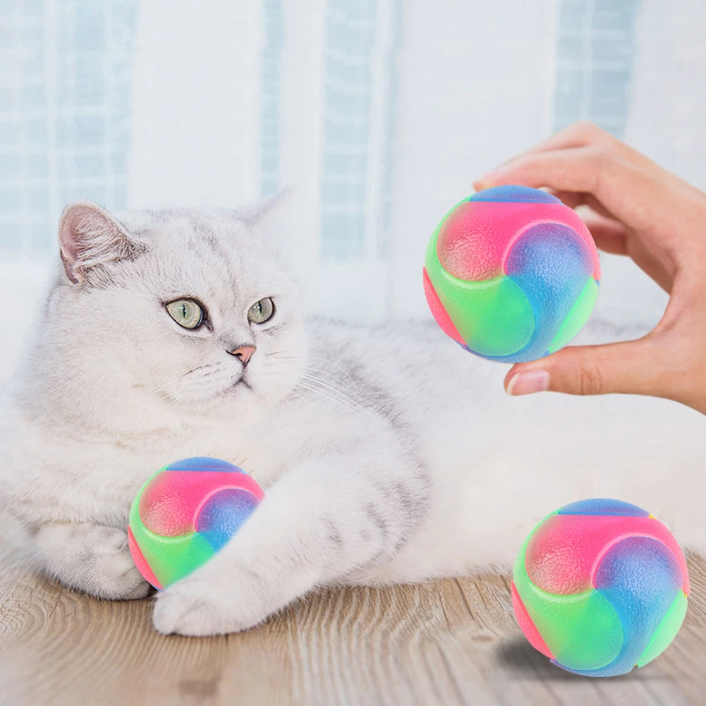 Собака, кошка, игрушка, светящийся эластичный шар, прочный мигающий молярный интерактивный игровой молярный красочный шар резинка для любимой собачки жевательная игрушка для собаки