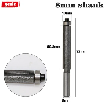 

1pc 8mm Shank Trimmer Router Bit Wood Flush Trim Router Bits With Bearing For Woodworking Tools