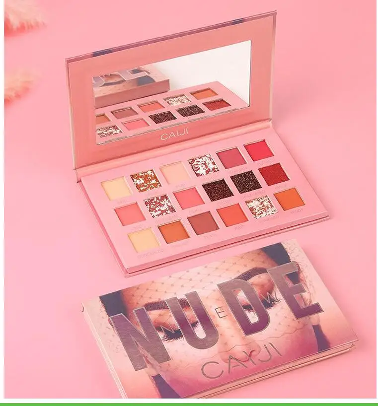 

color MHJ eye shadow HU DA Pearl pumpkin color earth tone does not dizzy eye shadow rose desert explosions