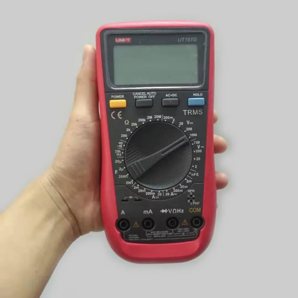 UNI-T UT151G ЖК-цифровой мультиметр AC DC Вольт Ампер Ом Гц измеритель емкости