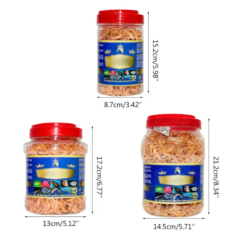 Fish Feed Betta Treat Aquarium Pond Fish Dried Freeze Shrimp for Arhat Cichlid Aquatic for Turtl 6