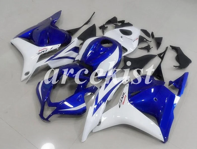 4 подарки литьевая Форма ABS Полный обтекатели Подходит для HONDA CBR600RR F5 2009 2010 2011 2012 09 10 11 12 набор кузова белый синий