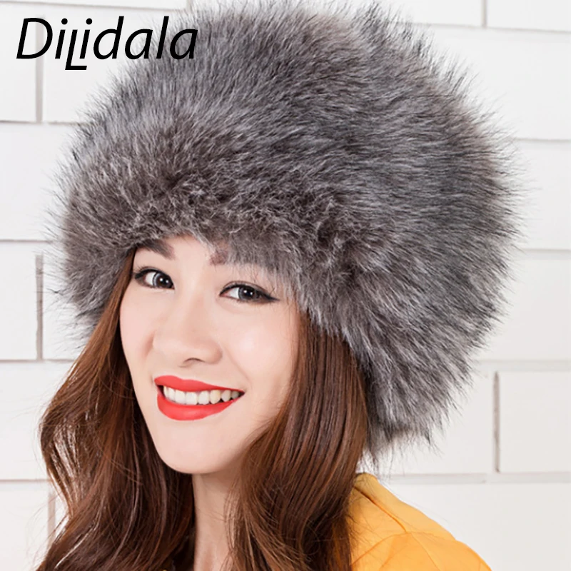 Dilidala Новая женская зимняя шапка для женщин Высококачественная из искусственного