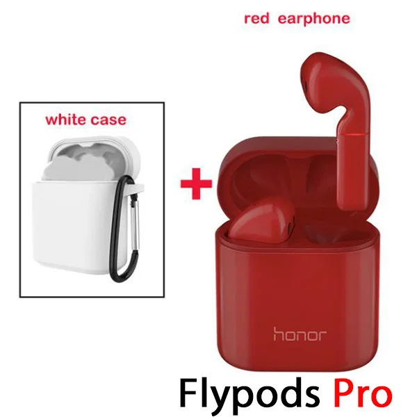 Оригинальные беспроводные наушники huawei Honor Flypods Pro, Hi-Fi HI-RES, беспроводное аудио, водонепроницаемые, IP54, Беспроводная зарядка, Bluetooth 5,0 - Цвет: Pro Red n wht