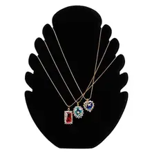 

50% Hot Sales Suede Flame Board Necklace Display Stand Women Jewelry Organizer Storage Rack