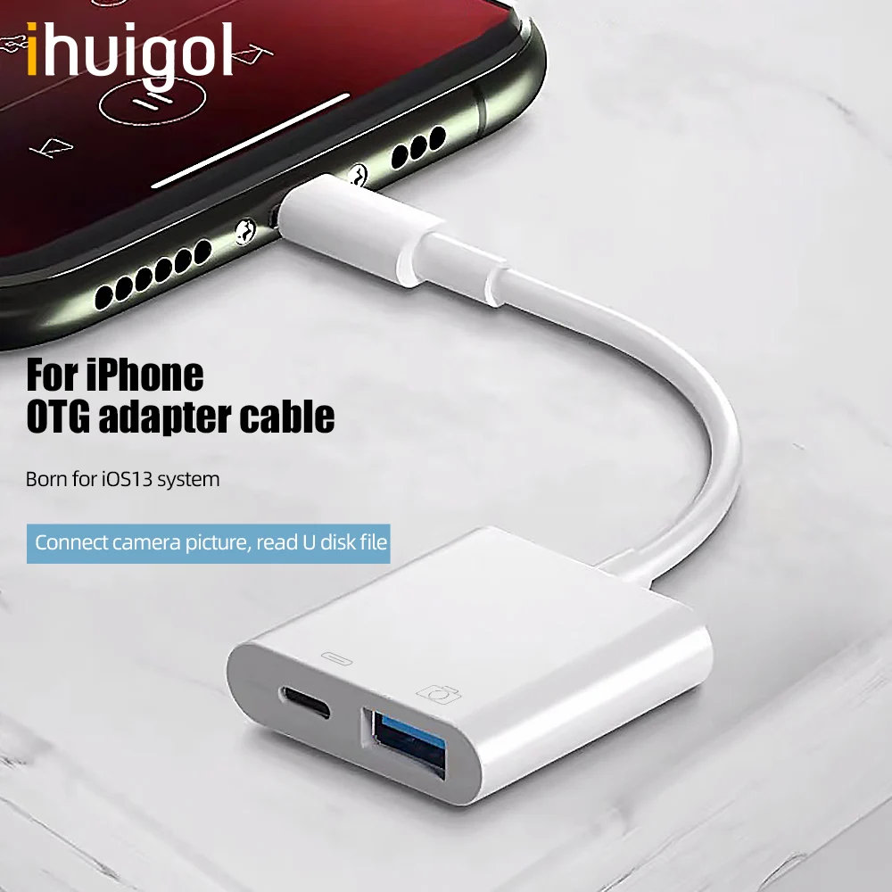 Адаптер ihuigol OTG USB для iPhone адаптер 3 0 конвертер мыши клавиатуры U диска камеры