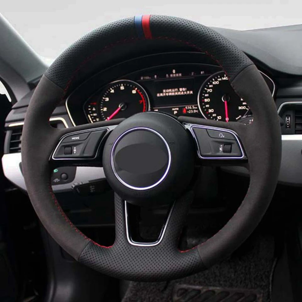 Чехол рулевого колеса автомобиля для Audi A4 (B9) Avant A5 (F5) Q2 A1 (8X) Sportback A3 (8V) Сделай Сам