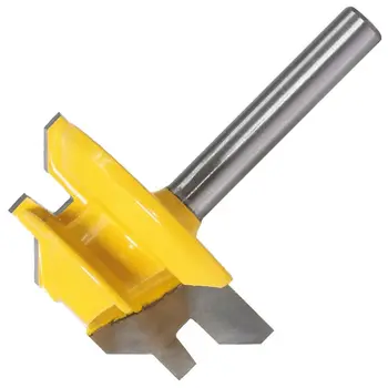 

45 Degree Miter Lock Tenon Milling Woodworking Router Bit 6mm Shank Cutter Tool
