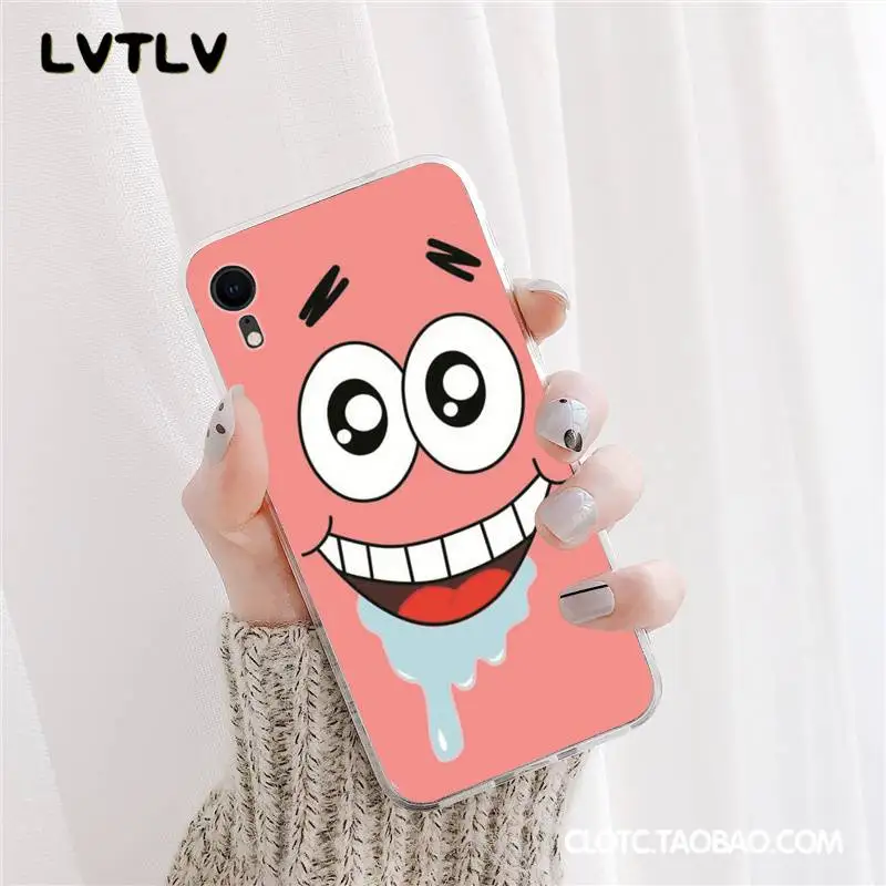 LVTLV BestFriends Forever BFF Губка Боб на заказ фото мягкий чехол для телефона iPhone 11 pro XS MAX 8 7 6