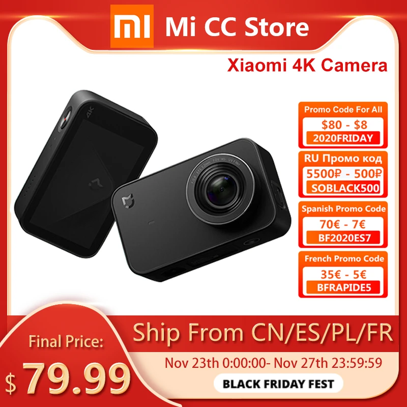 Xiaomi Mijia 4K Camera 30fps Action Video