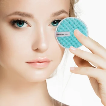 

Cleansing Puff Soft Round Shape Cosmetic Sponge Face Makeup Remover Cloth Pads Professional Makeup Portable Design