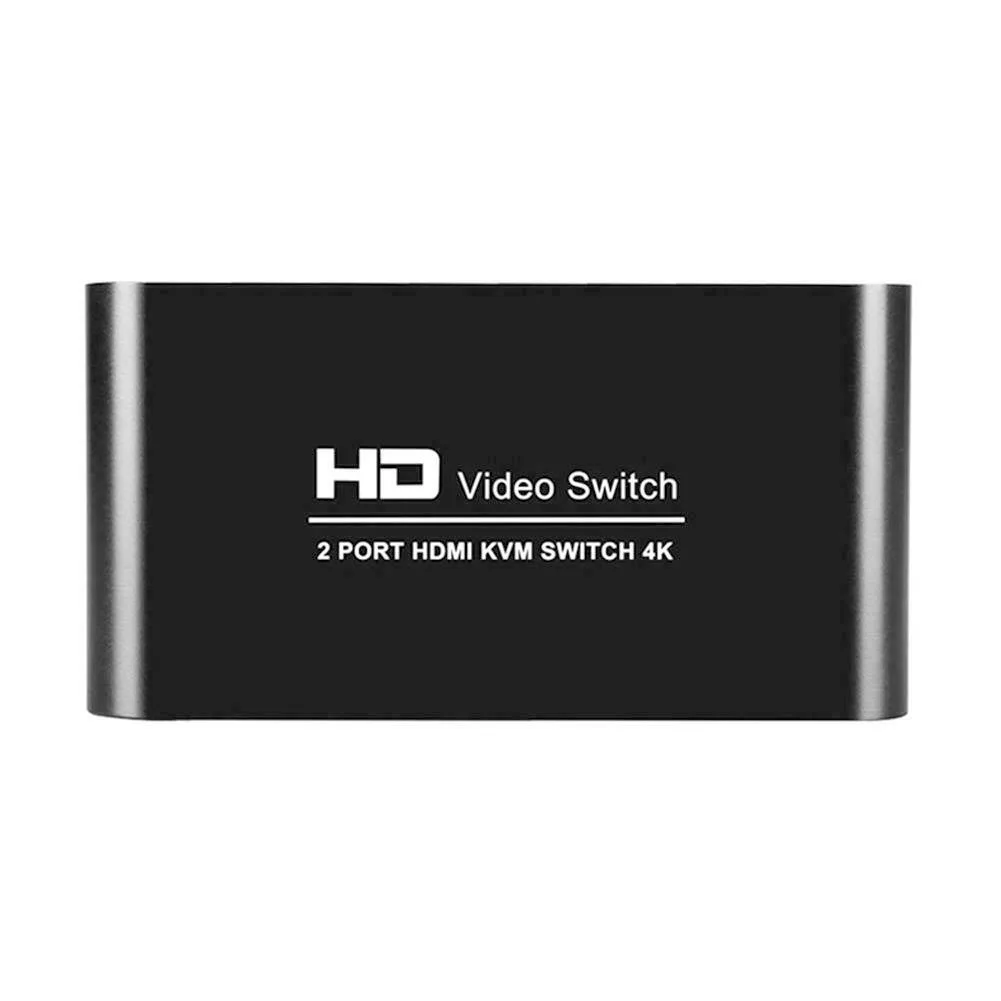 

2 Port Home Keyboard Mouse Splitter Video Audio For Sharing Monitor Plug And Play HDMI Switcher High Speed Multimedia KVM 4K