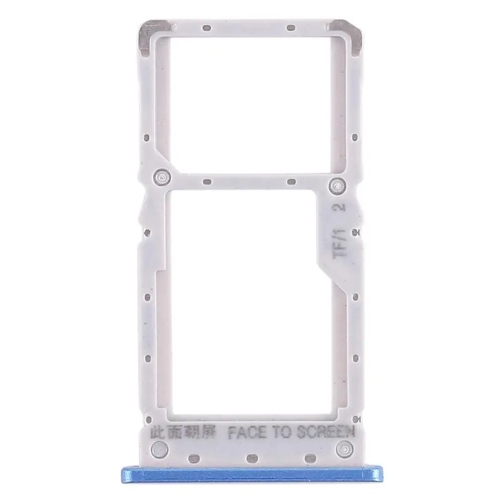 Синий IPartsBuy лоток для sim-карт+ лоток для sim-карт/лоток для карт памяти Micro SD для Xiaomi Redmi Note 6 Pro - Цвет: Синий
