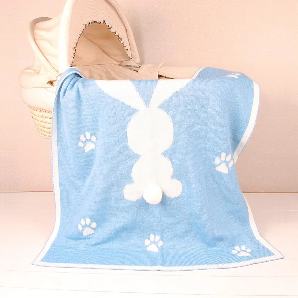 Baby Blankets Newborns Cartoon Knitted Monthly Blanket Breathable Infantil Kids Boys Girls Swaddle Wrap Covers for Stroller Bed