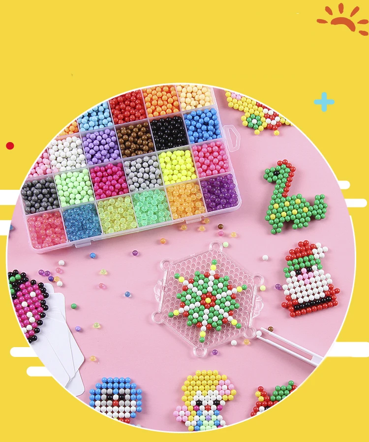 Хама бусины DIY Головоломка вода Волшебные бусы девочка Мальчик Игрушка 3d Пазлы для детей волшебный игрушки для детей spell juguetes brinquedos