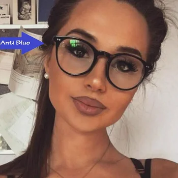 

Anti Blue 2020 Round Eyeglasses Women Men Computer blue light blocking glasses Radiation Goggles Spectacles Clear Len
