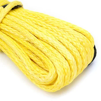 

Winch Synthetic Winch Rope Cable Rope With Sheath 7700LBs Synthetic Fiber 50ft