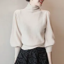 ^^Best Offers 2019 Elegant Women Sweater Autumn Lantern Sleeve Knitted Wool Pullovers Loose Plain Beige Office Ladies Tops Winter Shirts ^^Best Offers 2019 Elegant Women Sweater Autumn Lantern Sleeve Knitted Wool Pullovers Loose Plain Beige Office Ladies Tops Winter Shirts