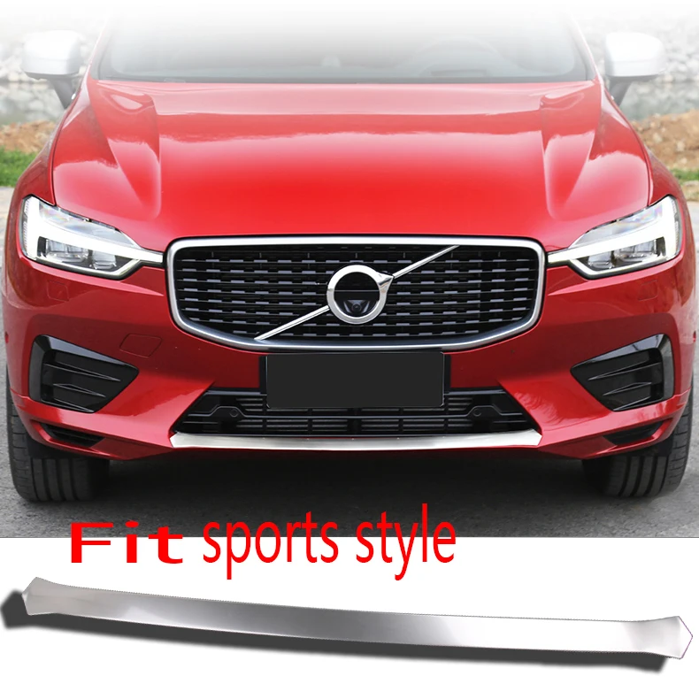 Для Volvo XC60- из нержавеющей стали передний бампер уплотнительная прокладка полосы декоративное покрытие автомобиля Стайлинг Аксессуары 1 шт