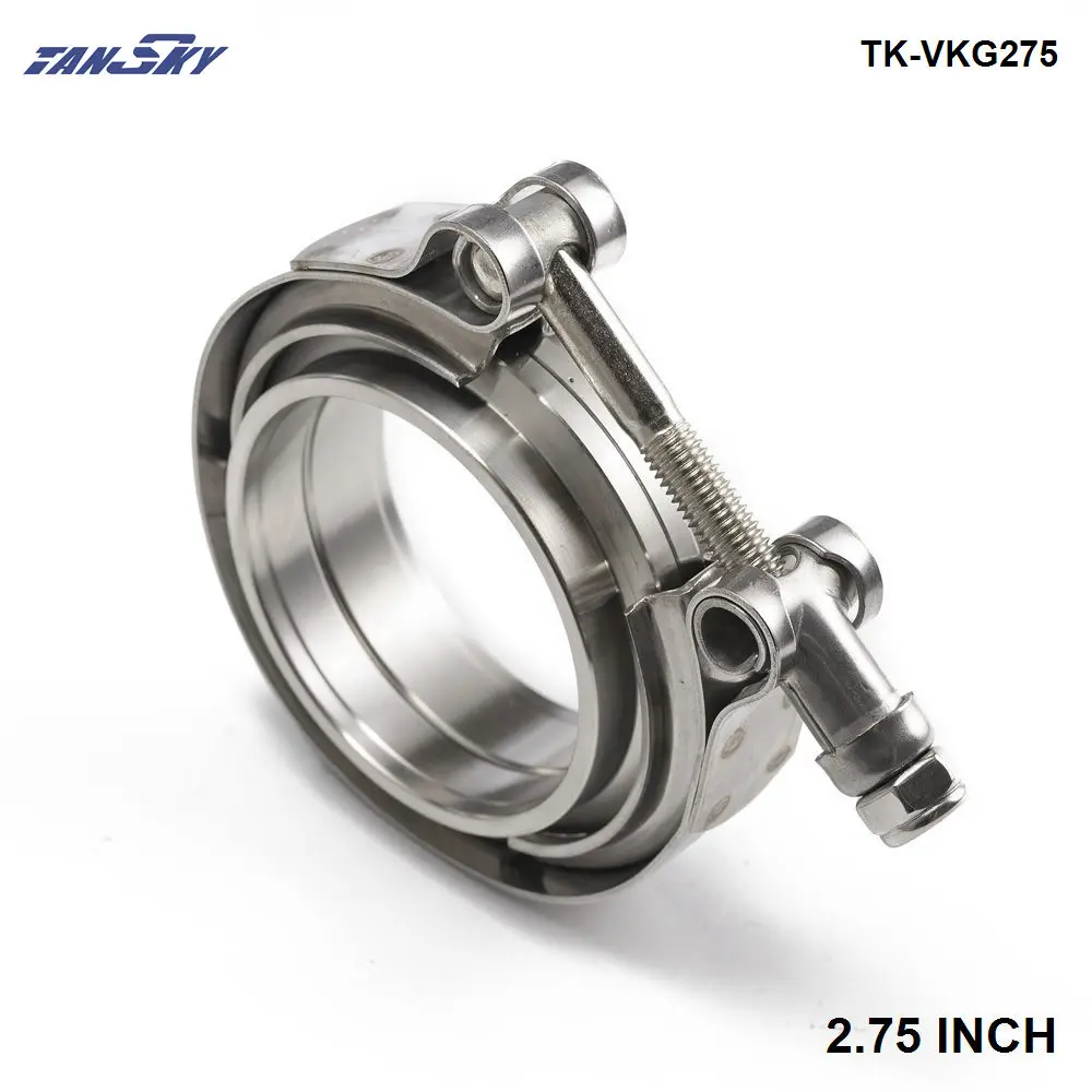 Новинка 2 75 дюйма выхлопная труба Turbo из нержавеющей стали V-образный зажим с