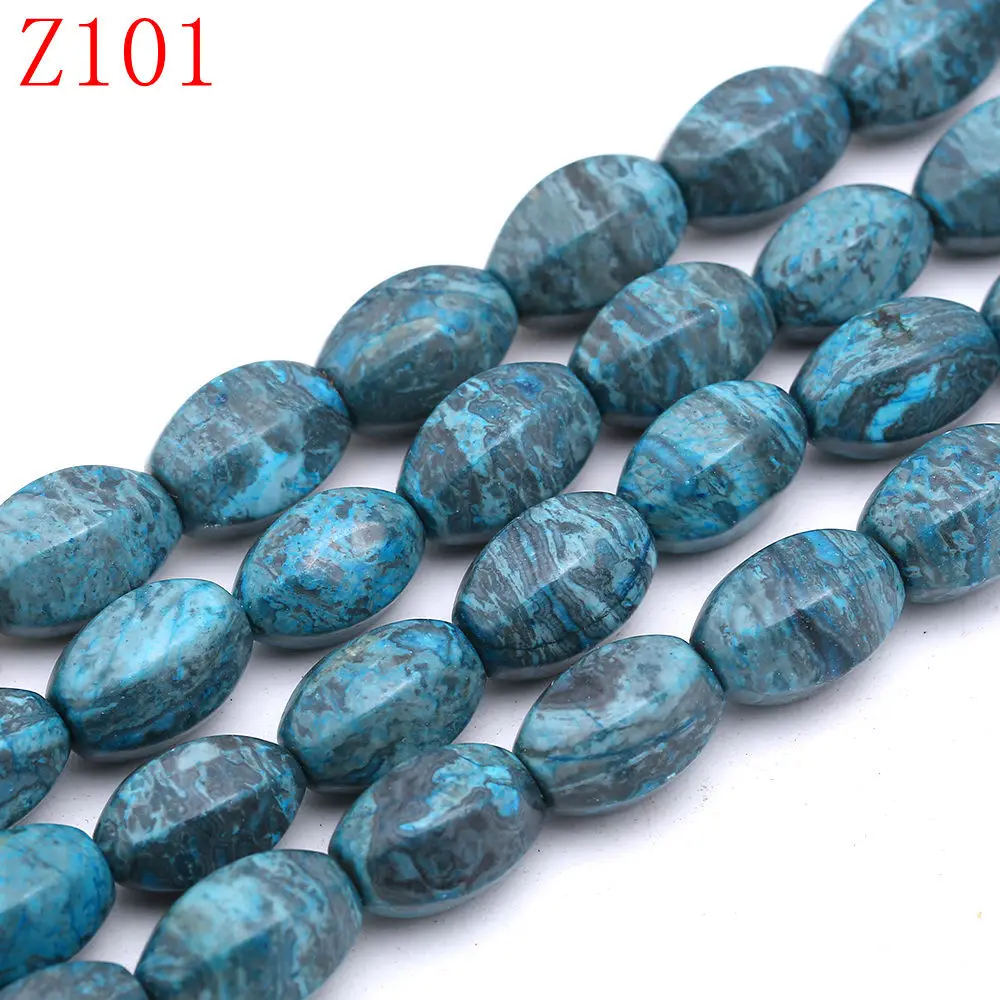 Blue Turquoise Yumten овальная аквамариновая бусина 10 мм* 14 мм натуральный камень свободные бусины розовый кварц топаз DIY ювелирные изделия ожерелье натуральные камни бисер для бисероплетения - Цвет: Blue Turquoise