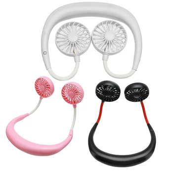 

2000 mAre USB Portable Fan Hands-free Neck Fan Hanging Rechargeable 3 gears Adjustable Home Air Conditioner