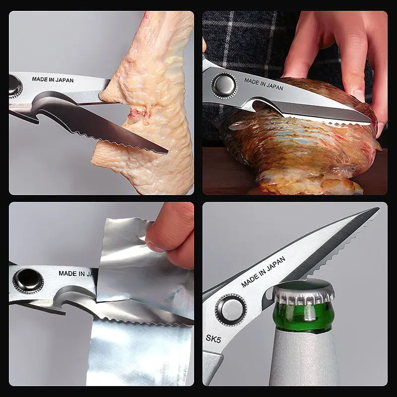 Kitchen Scissors Knife Multifunctional Tools Accessories Stainless Steal  For Vegetable Green Onion Meat Barbecue