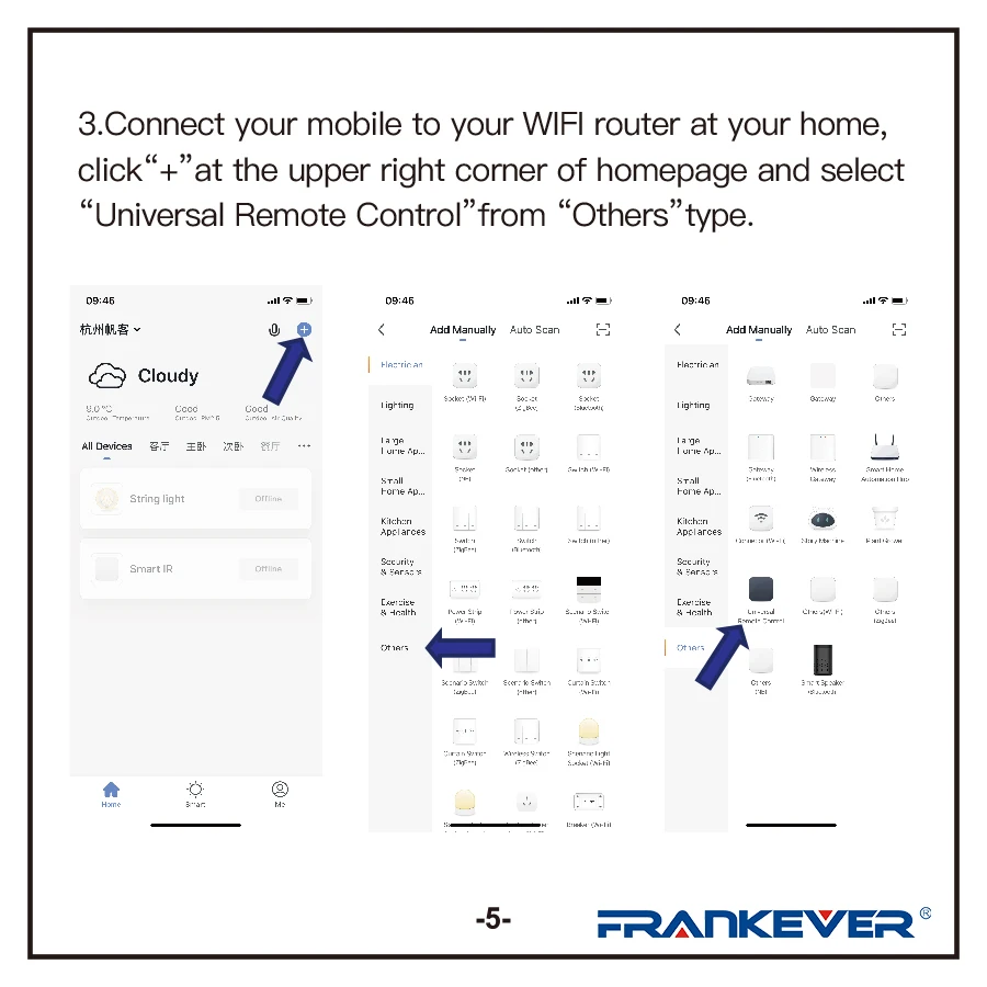 FrankEver Smart Wifi tv универсальный пульт дистанционного управления Лер ИК-контроллер концентратор для кондиционера DVD работа с Alexa Tuya Smart Life APP