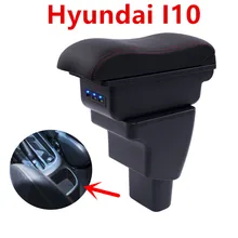 Для hyundai I10 подлокотник, коробка для хранения, центральный магазин, коробка для хранения, подлокотник, коробка с подстаканником, пепельница, USB интерфейс 2006