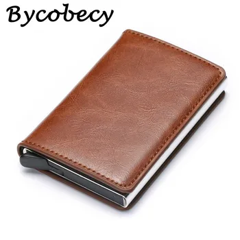 

Bycobecy Aluminum Slim Metal ID Card Holder 2019 Blocking Wallet RFID Credit Card Holder Wallet Multiple Colour For Dropshipping