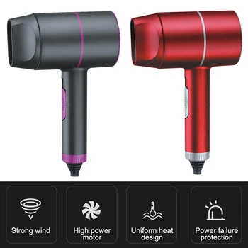 

2000W Anion Hair Dryer High-power Professional Hair Dryer Salon Nourish Hair Dryer Small Hammer Hot and Cold Wind Modeling Tool