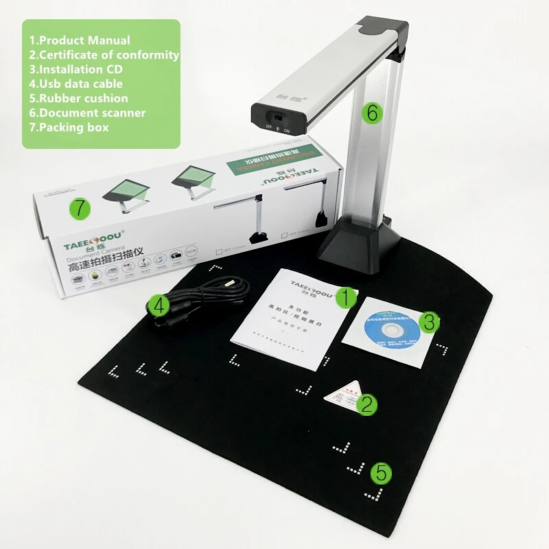 Document Camera A3 , Autofocus 5mp Usb Visualizer Portable,Usb 2.0 8mp Visual Document Camera, Easy Automatic Camera