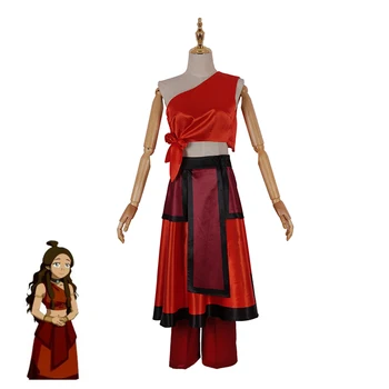

Anime Avatar The Last Airbender Katara Cosplay Costume Adult Female Outfit Kungfu Suit Halloween Carnival Uniforms Custom Made
