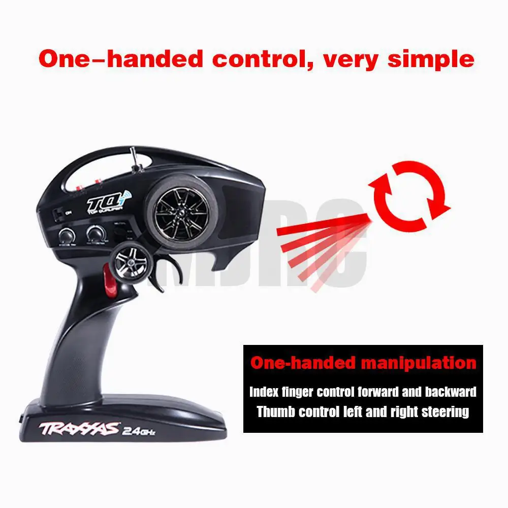 AJRC TQI One-Hand Steering Wheel Controller for 1/10 Rc Tracked Vehicle Traxxas SUMMIT X-MAXX E-REOV Trx4 BRONCO Trx-6 Tactics